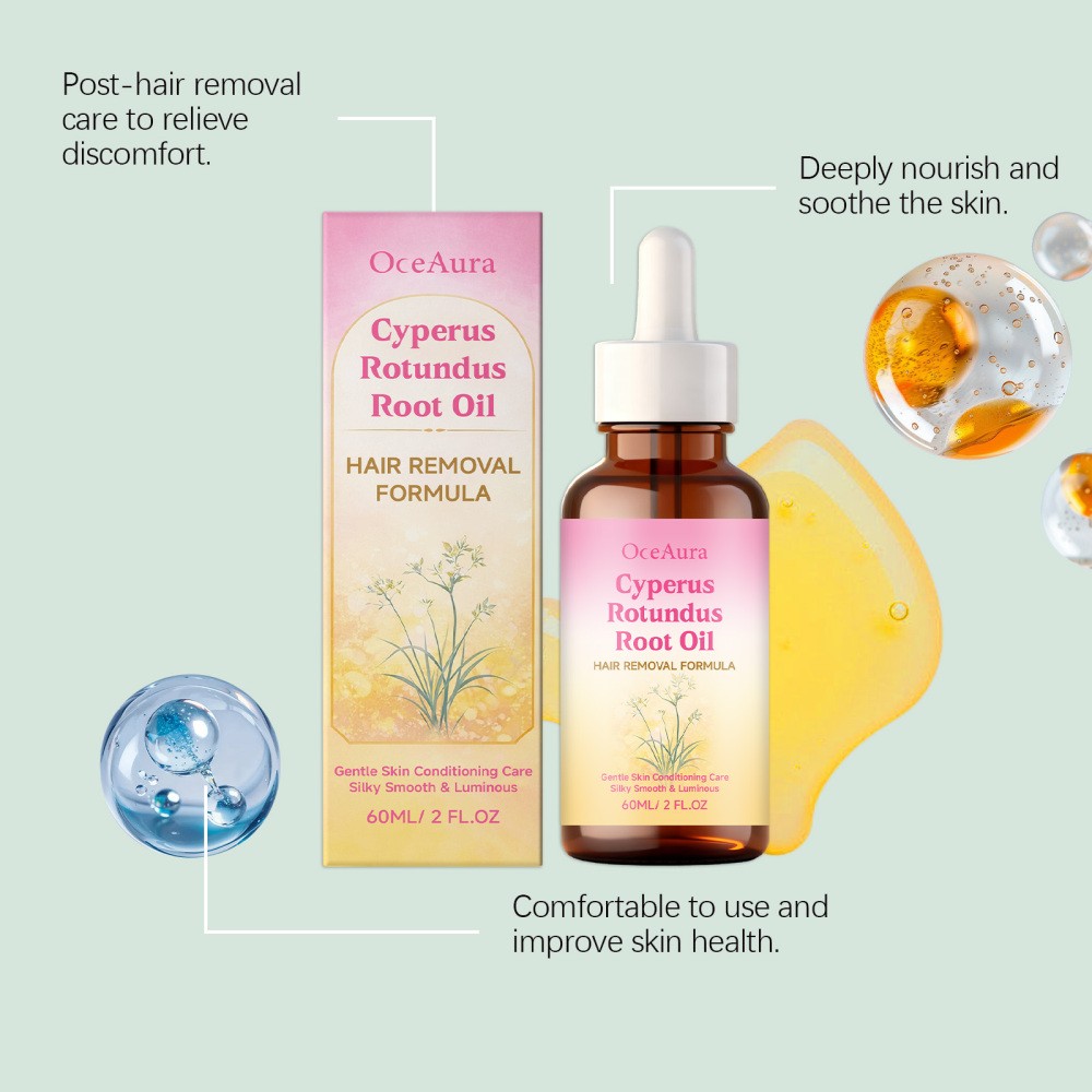 Cyperus Rotundus Oil For Hair Removal Reducing Body Hair Growth 2 Fl Oz/60 ml