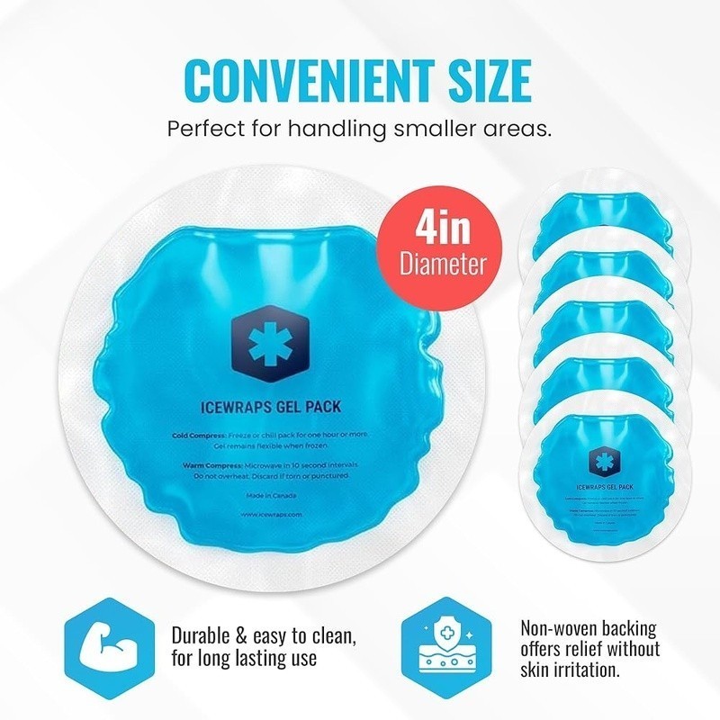 Reusable Gel Ice Packs Flexible Pain Relief Injuries Cold Hot Therapy 5 Pack New