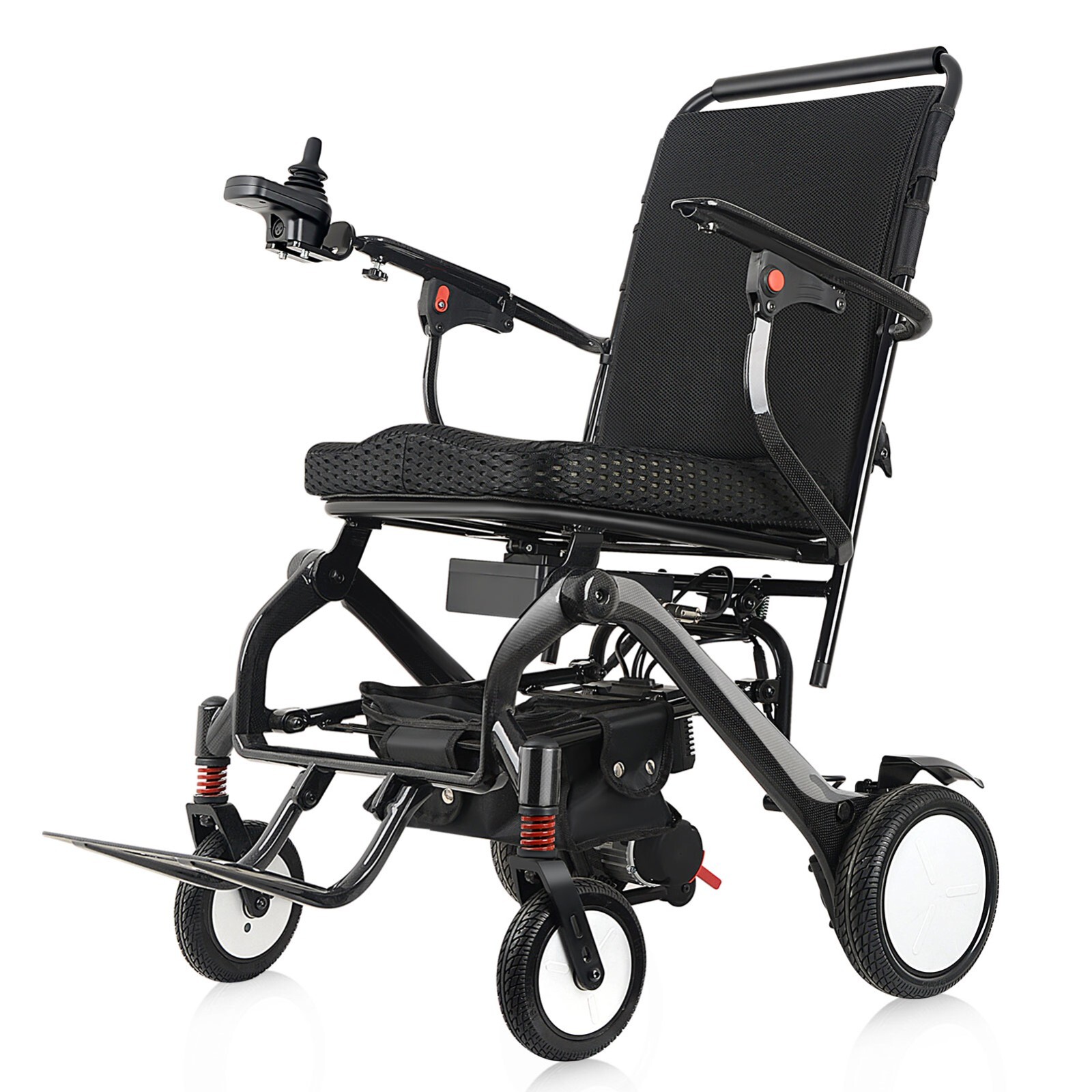 40lb Carbon Fiber Lightweight Foldable Electric Wheelchair Airline Approved-FDA