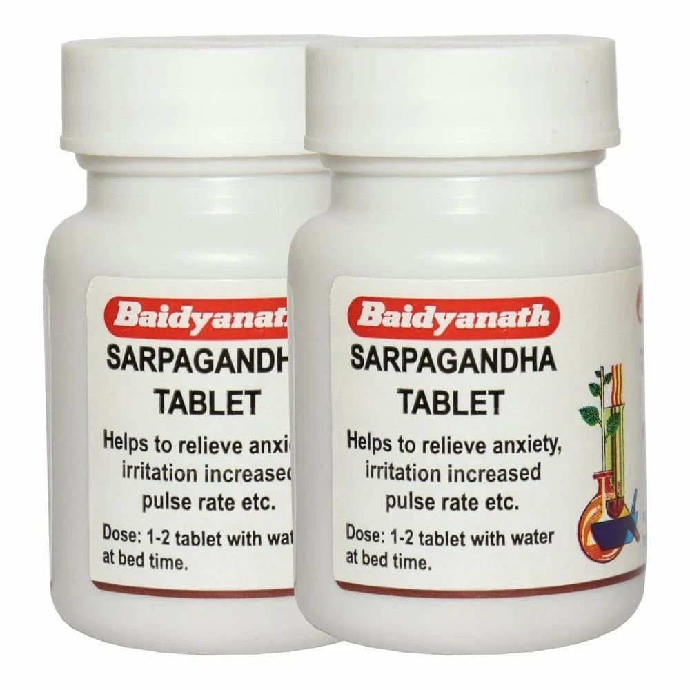 Baidyanath Asli Ayurved Sarpagandha Tablet-50 Tab (Pack Of 2)