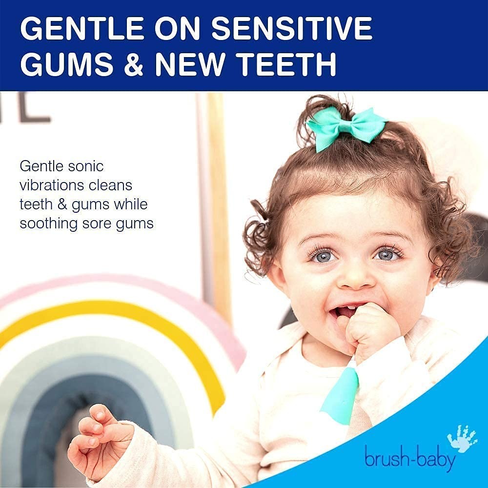 – BabySonic Blue Electric Toothbrush, 0-36 Months – Soft, Gentle Vibrating To…