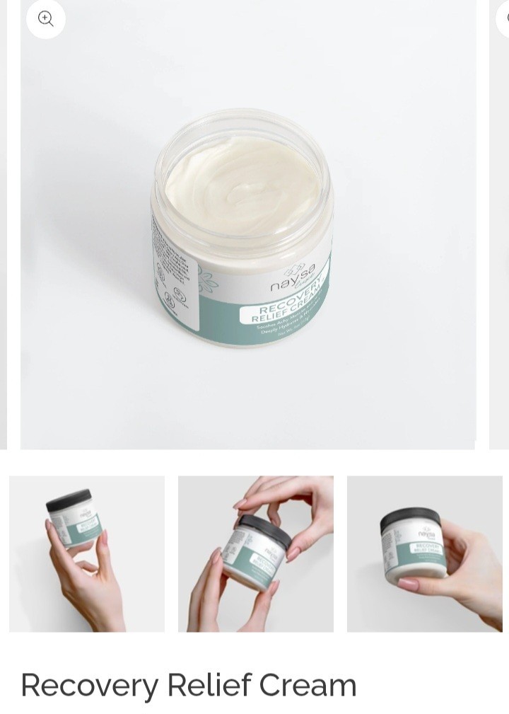 Naysa Luxe Recovery Relief Cream+ Pain Relief for Muscle & Joint Pain 4 oz