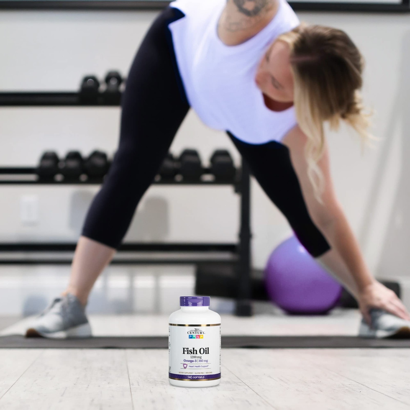Fish Oil 1200 mg Softgels 140 Count 21st Century Model 27348