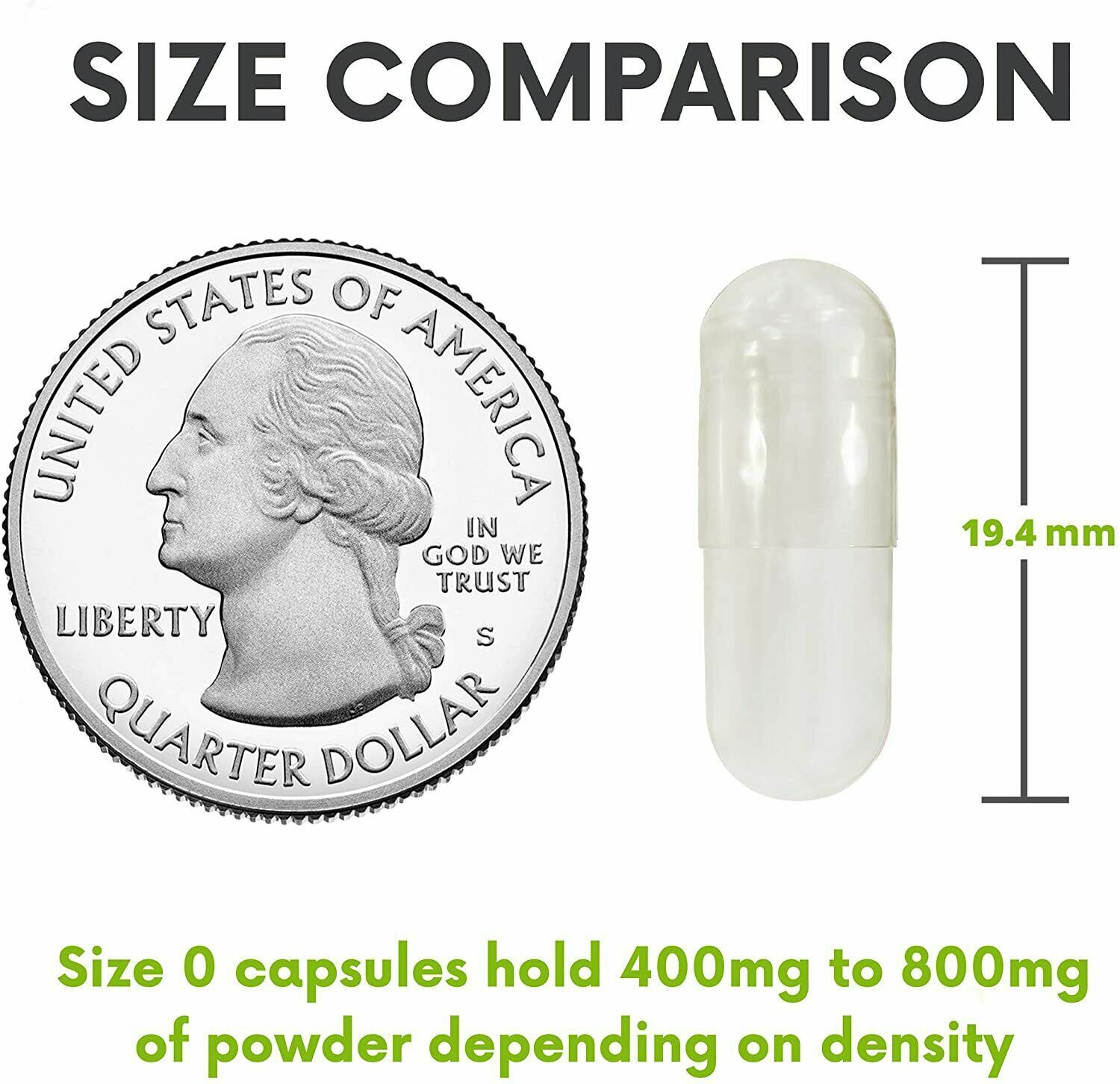 Empty Vegan Capsules – Sizes 0 – USA Kosher / Halal Gel Caps By FDC NUTRITION