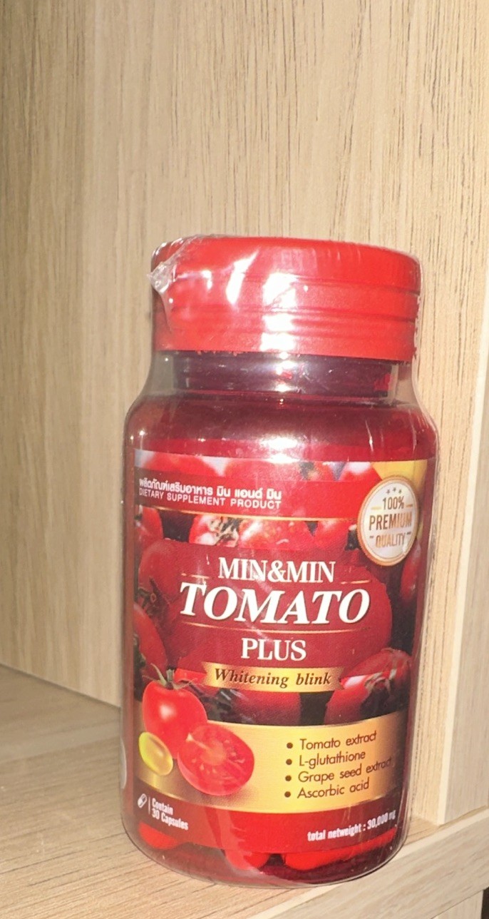 MIN & MIN Tomato Plus Skin Whitening Dietary Supplement 30 Capsules