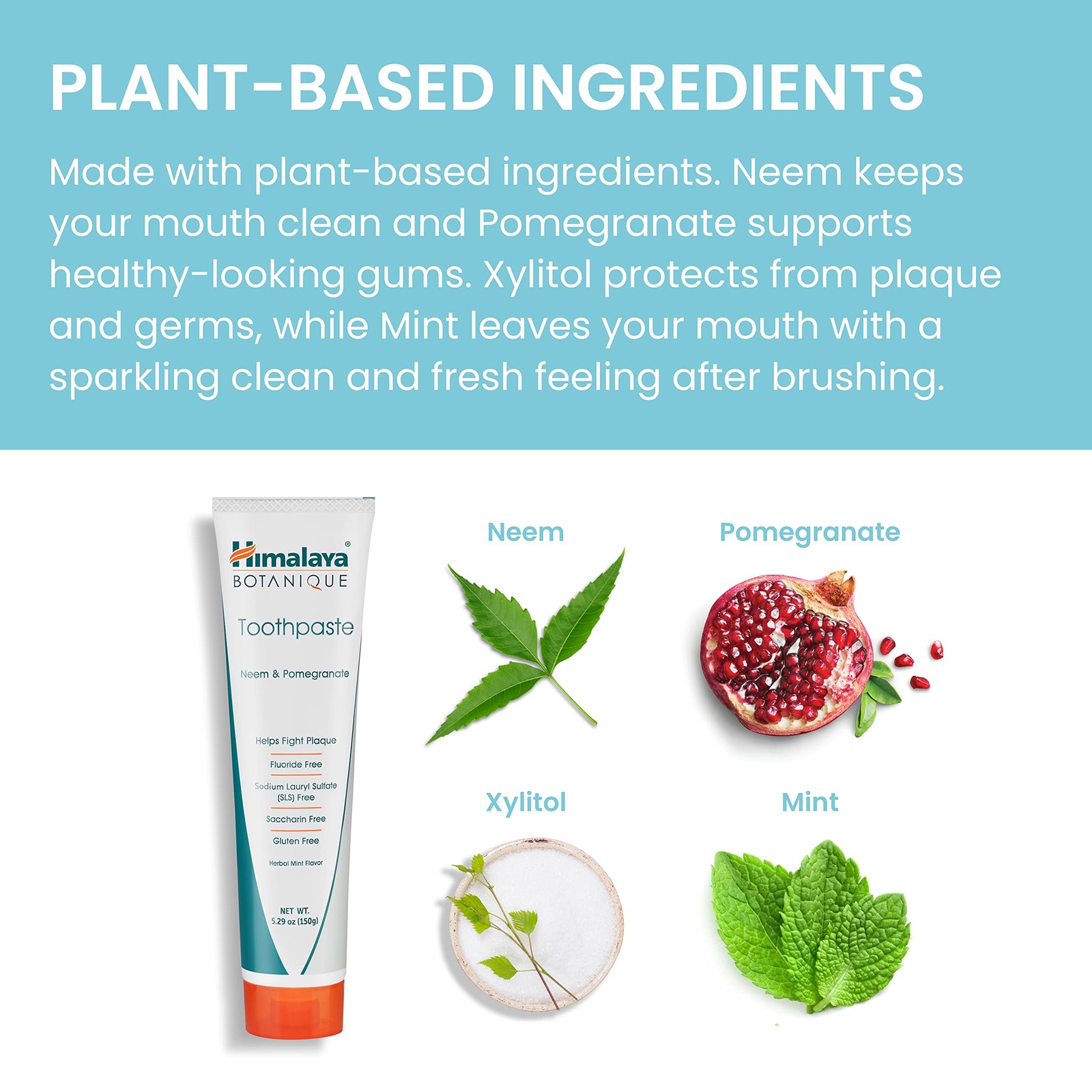 Himalaya Botanique Original Neem & Pomegranate 5.29 Ounce (Pack of 4)