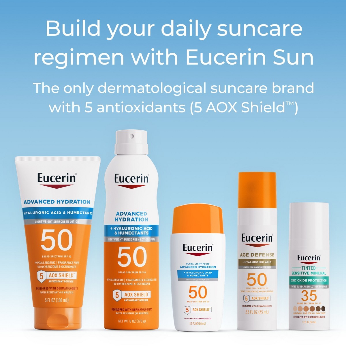 Eucerin Advanced Hydration Sunscreen Spray – SPF 50 – 6oz: Whole Body Protection