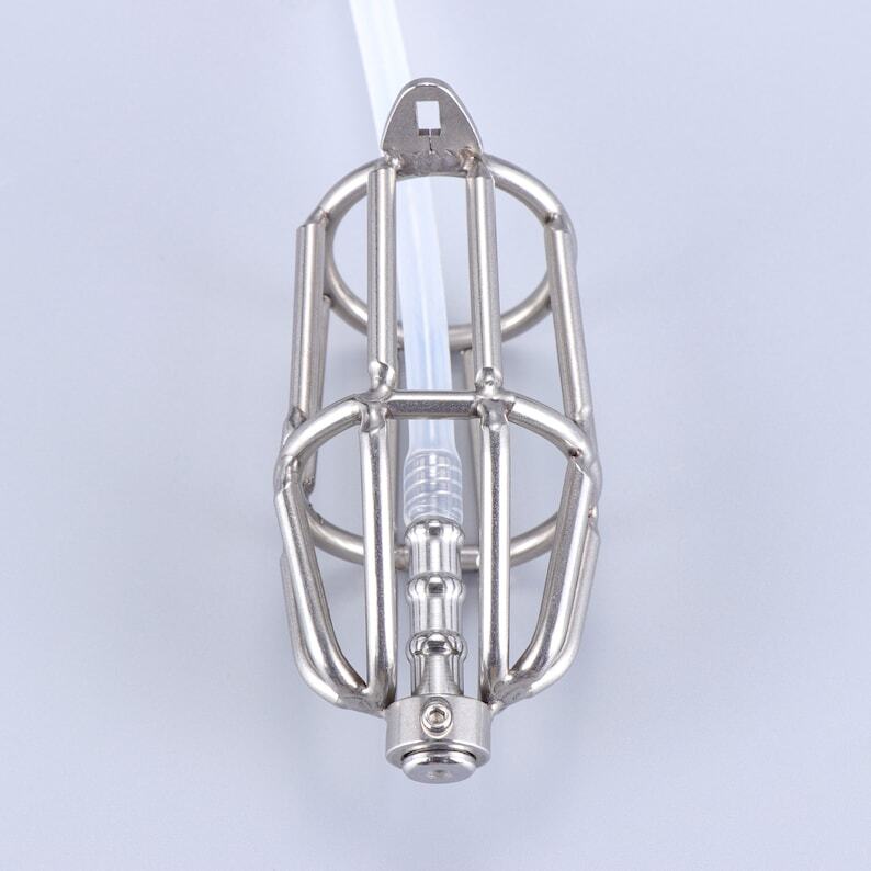 Stainless Steel Chastity Cage 6cm Length 3.2cm Inner Diameter Lockable Male