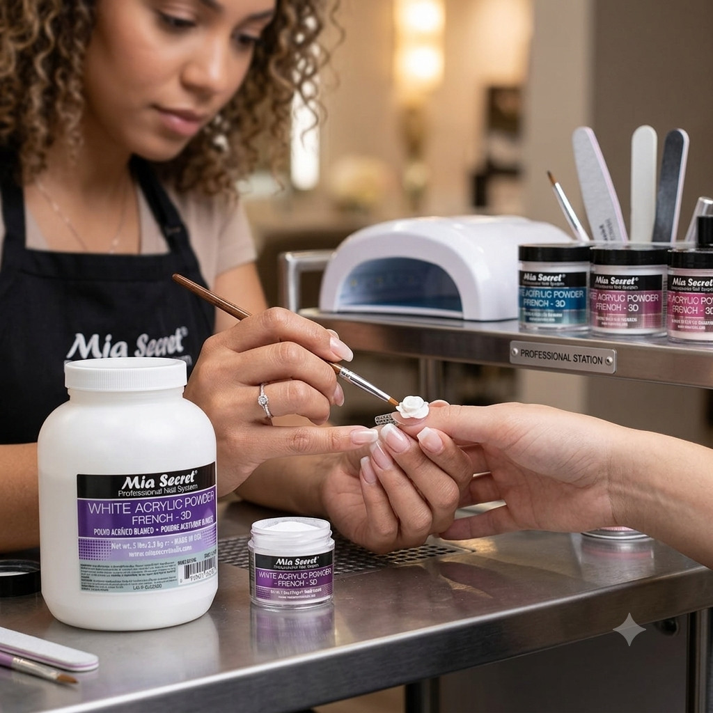 Professional White Acrylic Nail Powder 5 lbs – Extra Fine Salon Quality