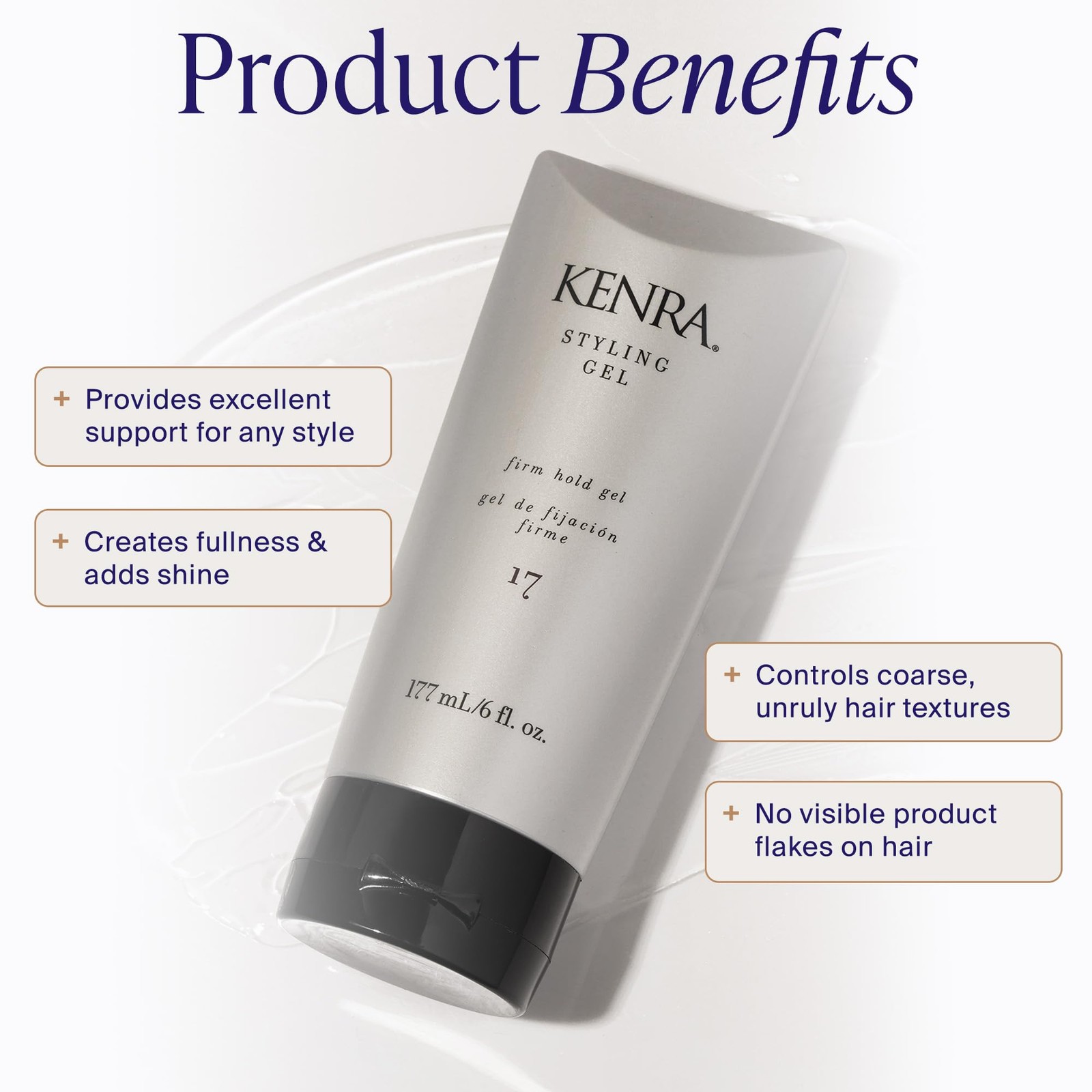 Kenra Professional Styling Gel 17 | High Hold 6 Fl Oz (Pack of 1), clear