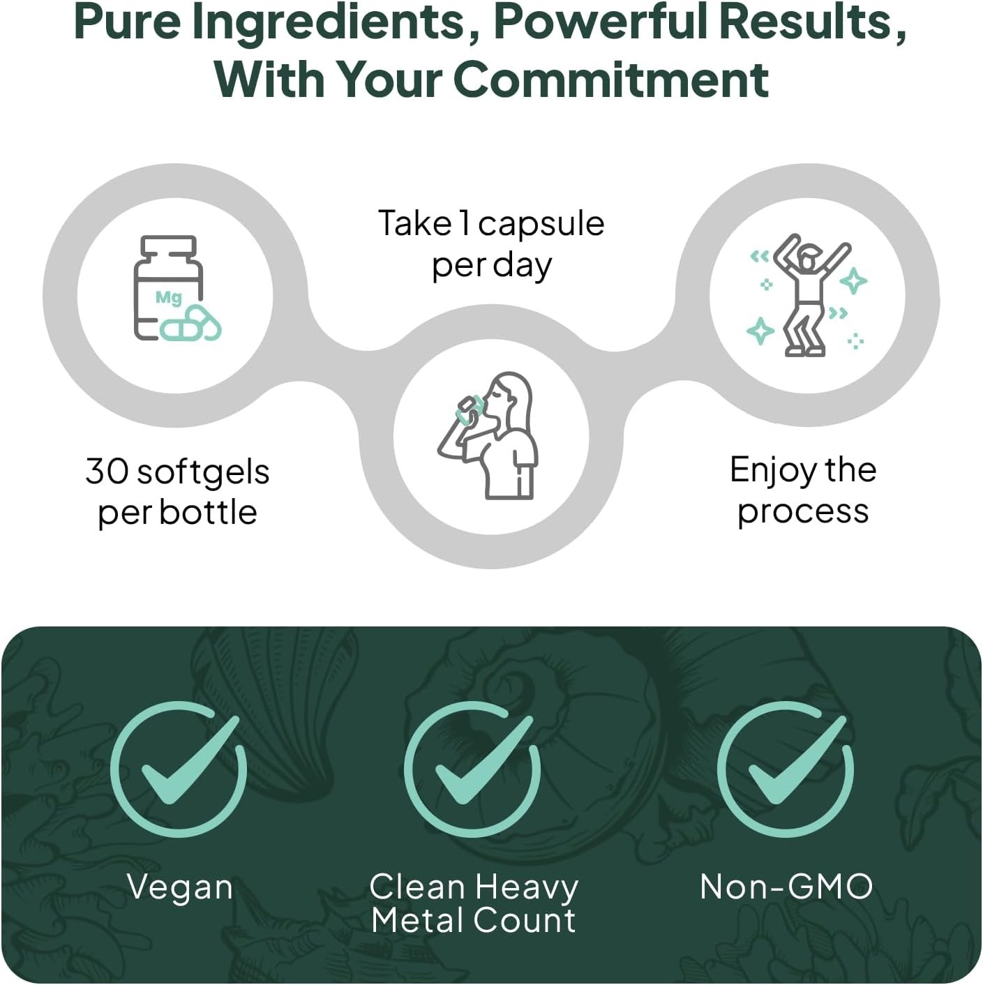 Organics Ocean Better D3 + K2 100% Organic Dietary Suppliment | 30 Softgels