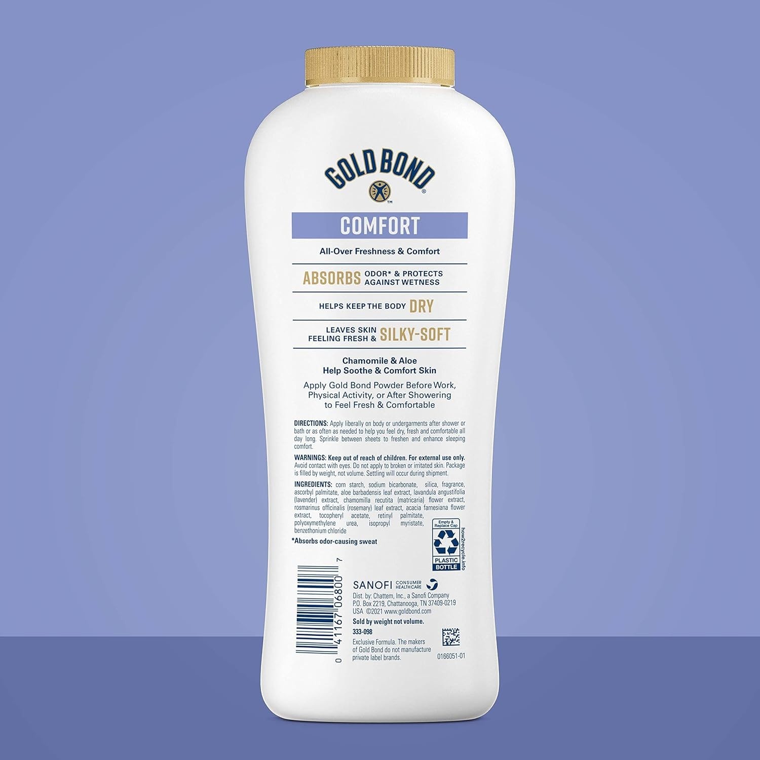 Gold Bond Comfort Body Powder for Men and Women, 10 oz