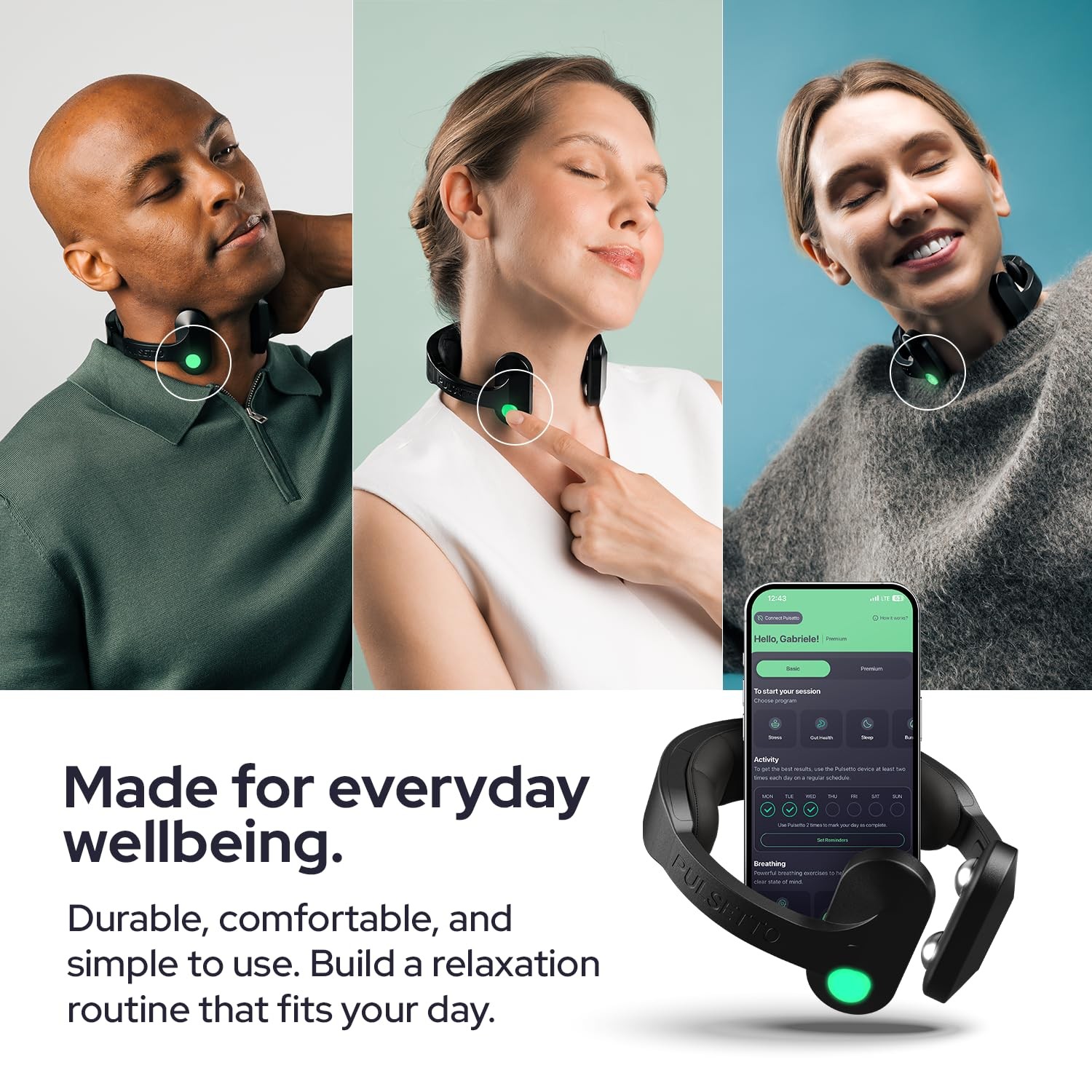 Pulsetto FIT (V2) Wellness Wearable – Relaxation, Sleep & Daily Wellness…