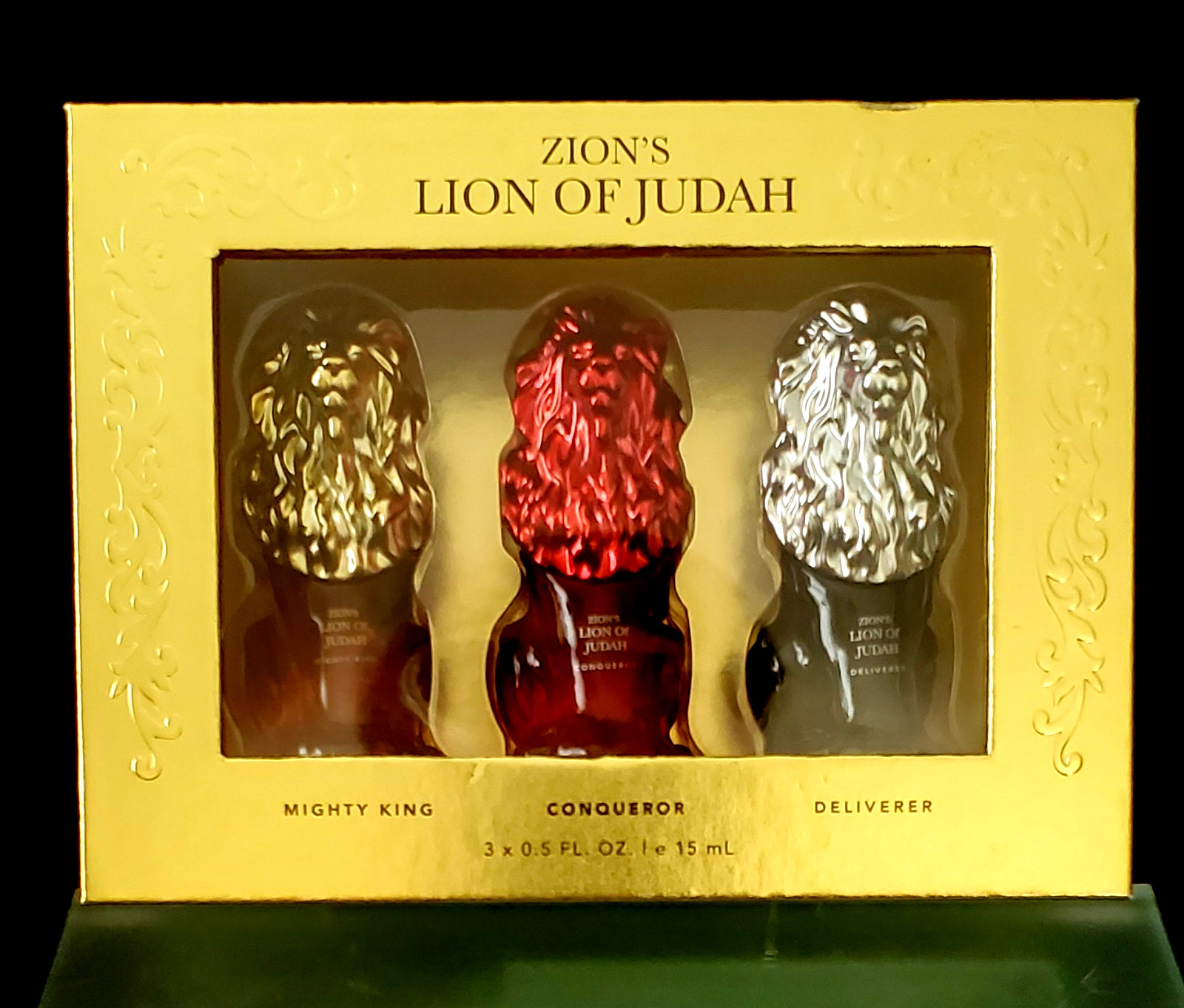 ZION’S LION OF JUDAH 3-PC/0.5 SPRAY FRAGRANCE – MIGHTY KING/CONQUEROR/DELIVERER