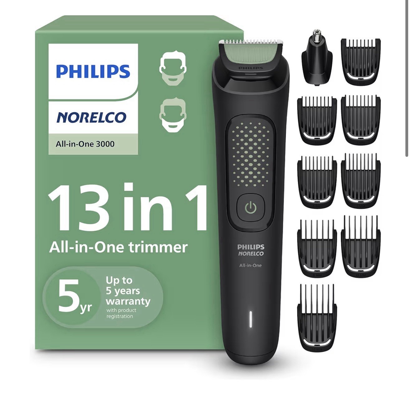Philips Norelco All-in-One 3000 (13-in-1) Grooming Trimmer – Open Box