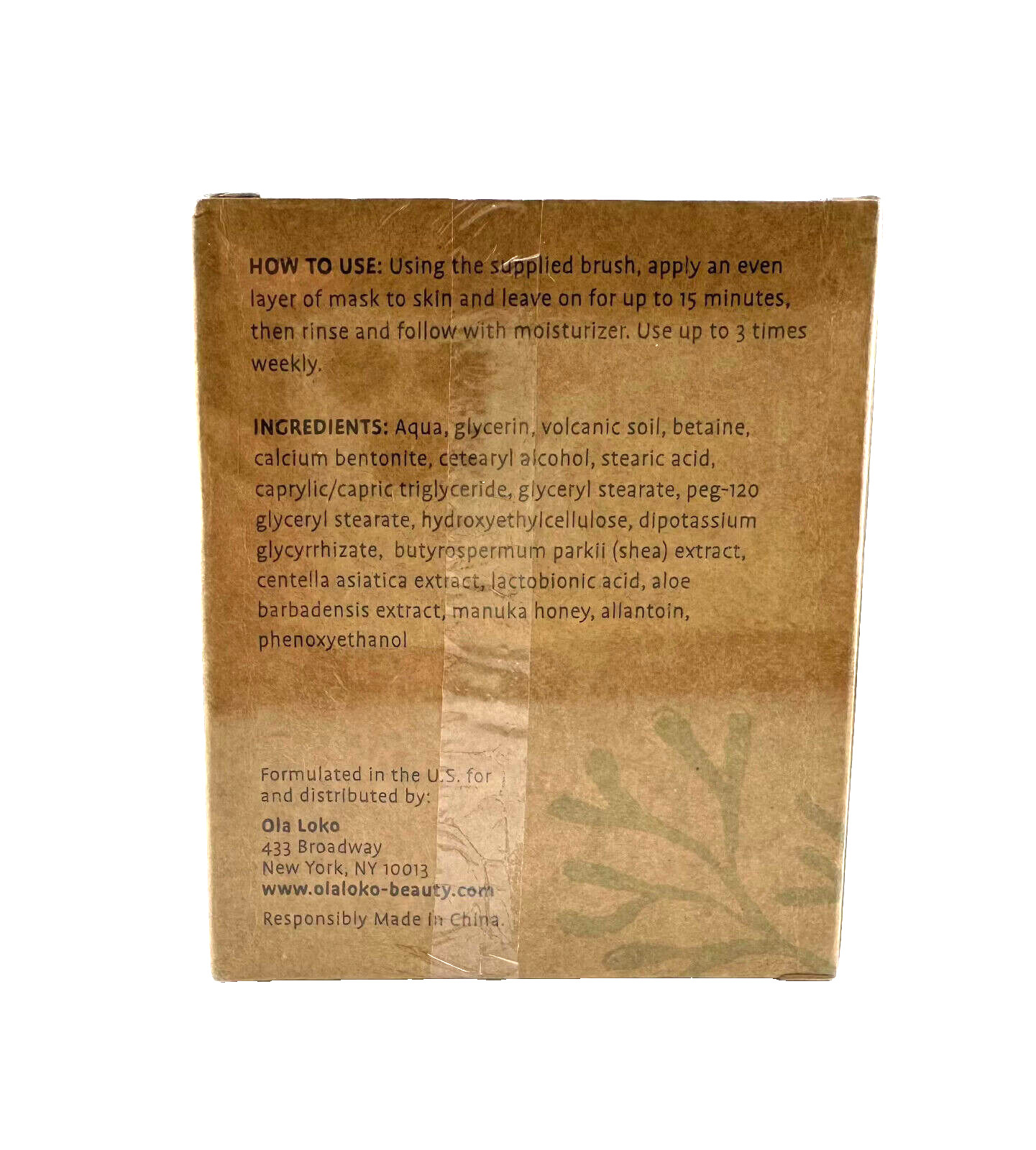 Ola Loko Skin Detoxifying Pure Clay Mud Mask – 8.5 fl oz/ Pack of 2, EXP 01/2025