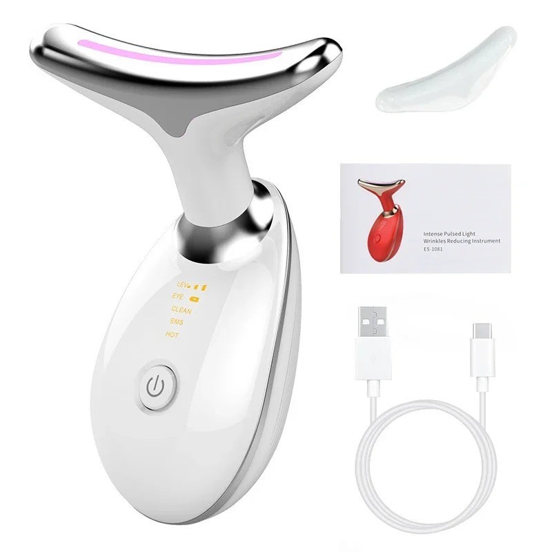 7 Colors Face Neck Massager Facial Lifting Device Skin Tightening Anti Wrinkle