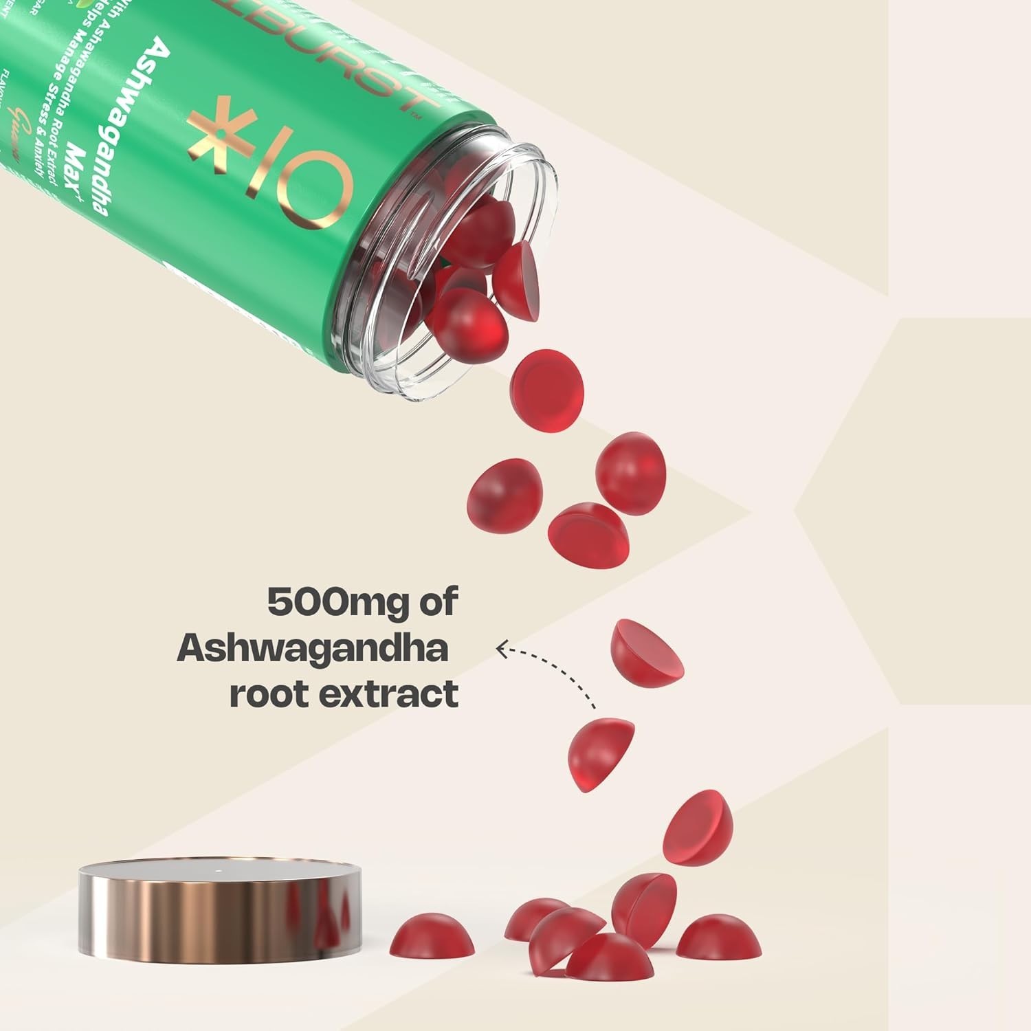 Nutri.burst Ashwagandha Max 500mg Gummies 60 Sugar Free