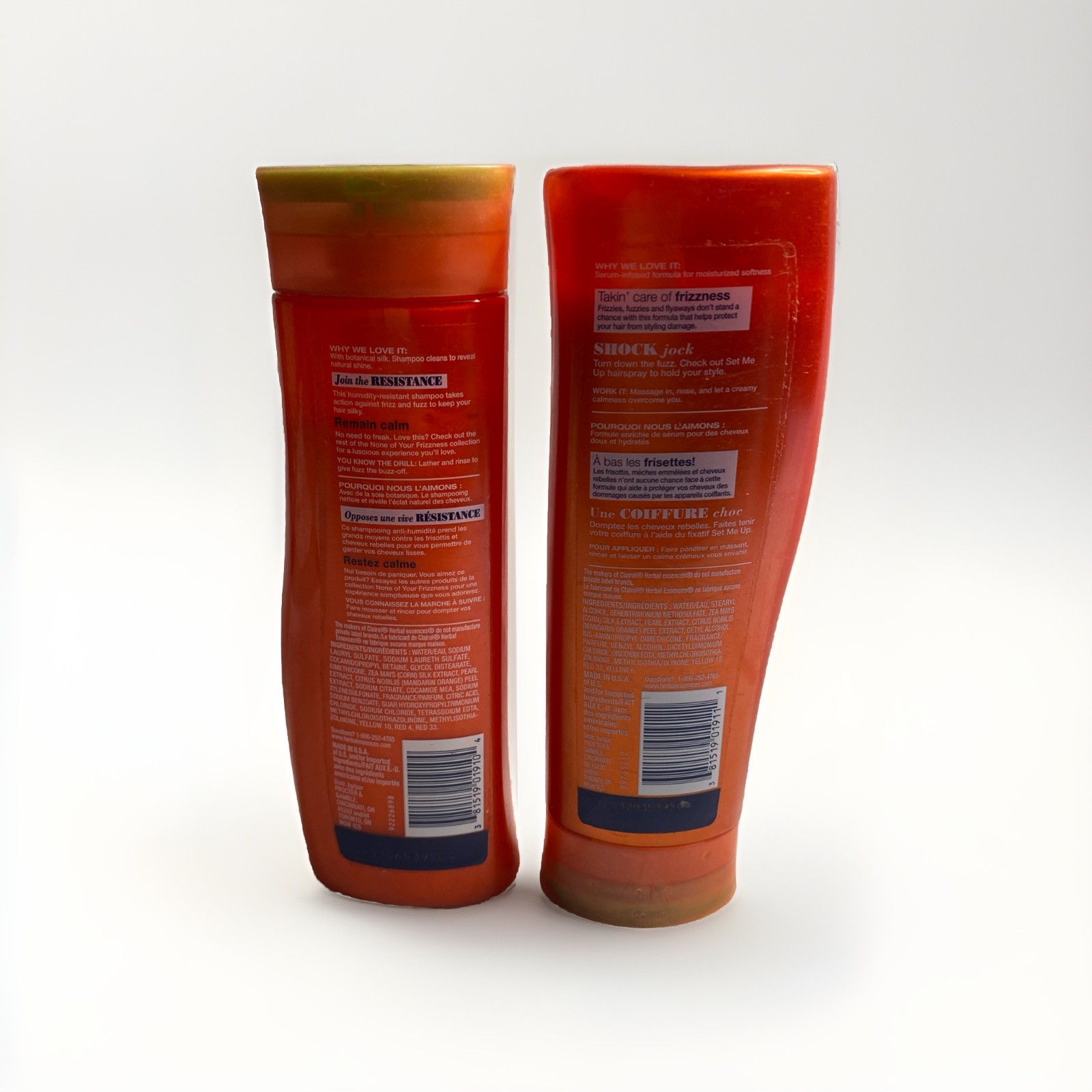 HERBAL ESSENCES~none of your frizzness-anti frizz Shampoo &Conditioner Set.