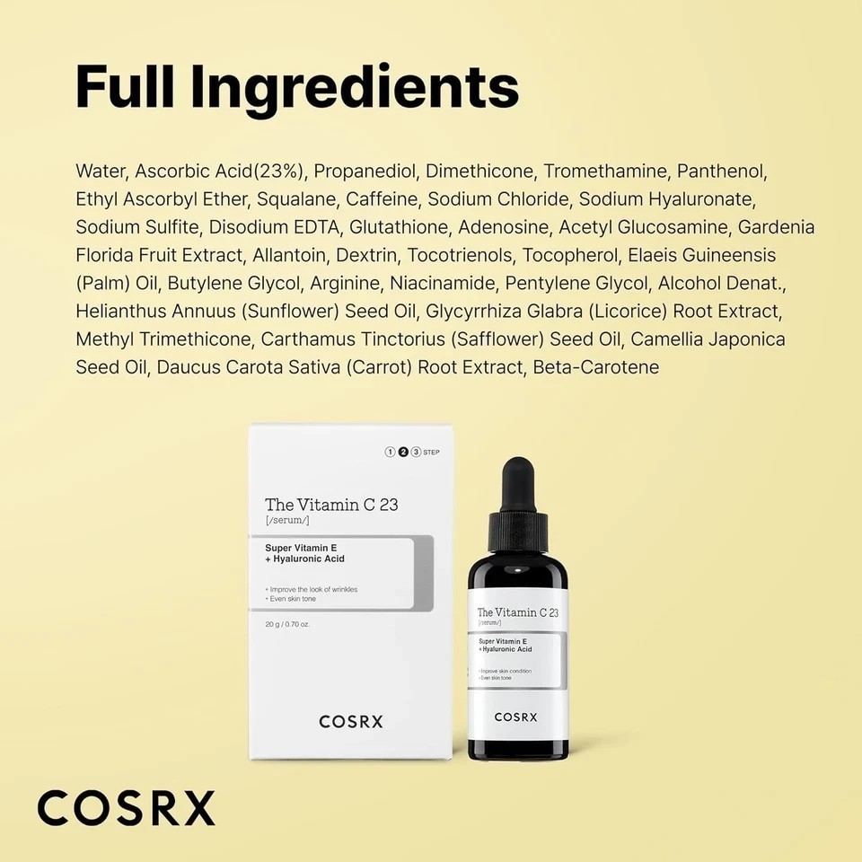 COSRX Pure Vitamin C 23% Serum with Vitamin E & Hyaluronic Acid (20ml)