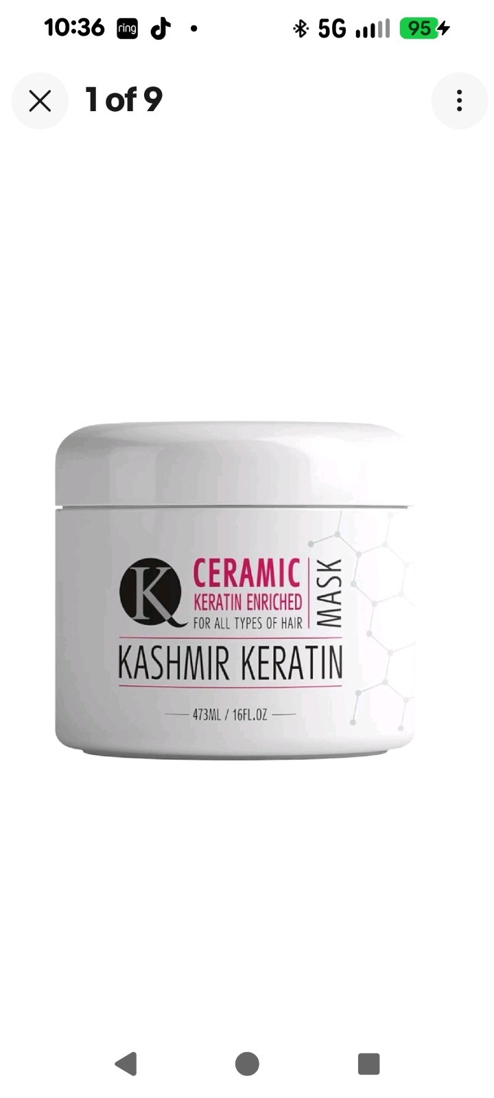 Kashmir Keratin hair mask Ceramic Mask 16 fl.oz