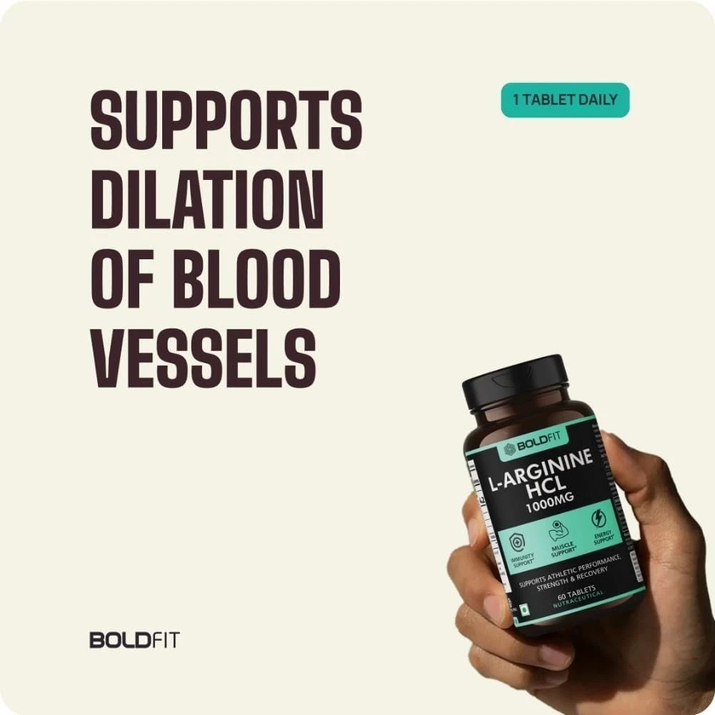Boldfit L-Arginine Supplement 1000mg – 60 Tablets Each