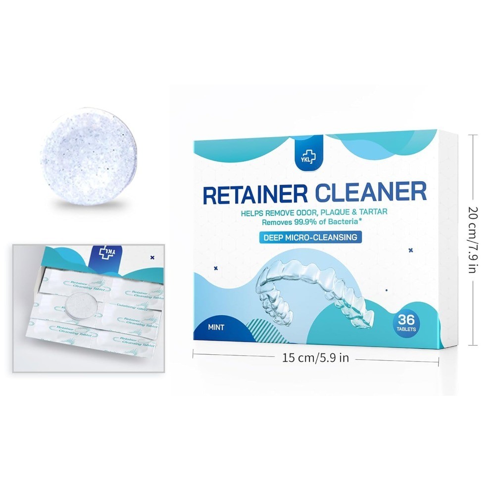 Retainer & Denture Cleaner Tablets – 1 Months Supply (36 pcs) Dental Retainers