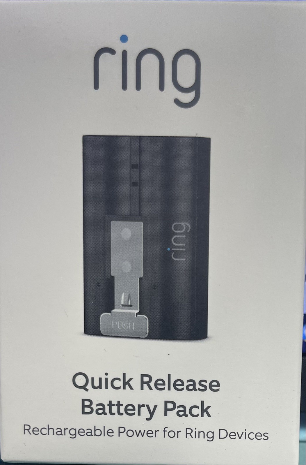 Ring Quick Release Rechargeable Battery Pack for Video Doorbells, Black