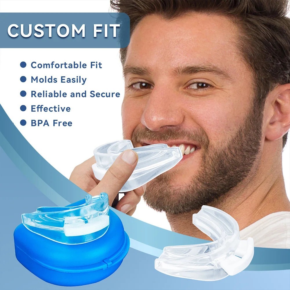 Anti Snoring Mouth Guard, Adjustable Tooth Brace, BPA Free, With Case