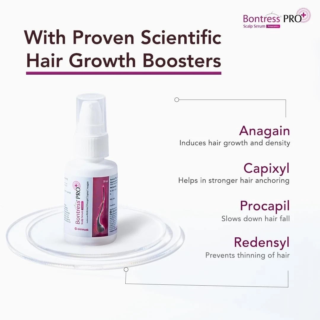 Bontress PRO+ Hair Growth Serum with Redensyl, Anagain, Capixyl, Procapil 30ml