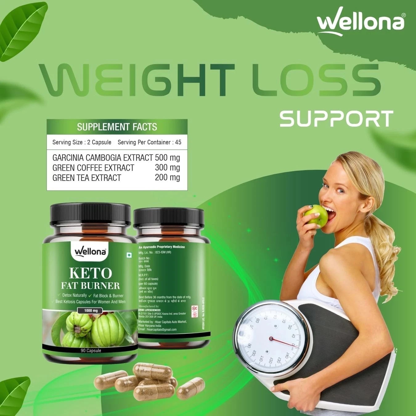 Keto Fat Burner 1000mg Weight Loss Supplement for Men & Women 90 Capsules