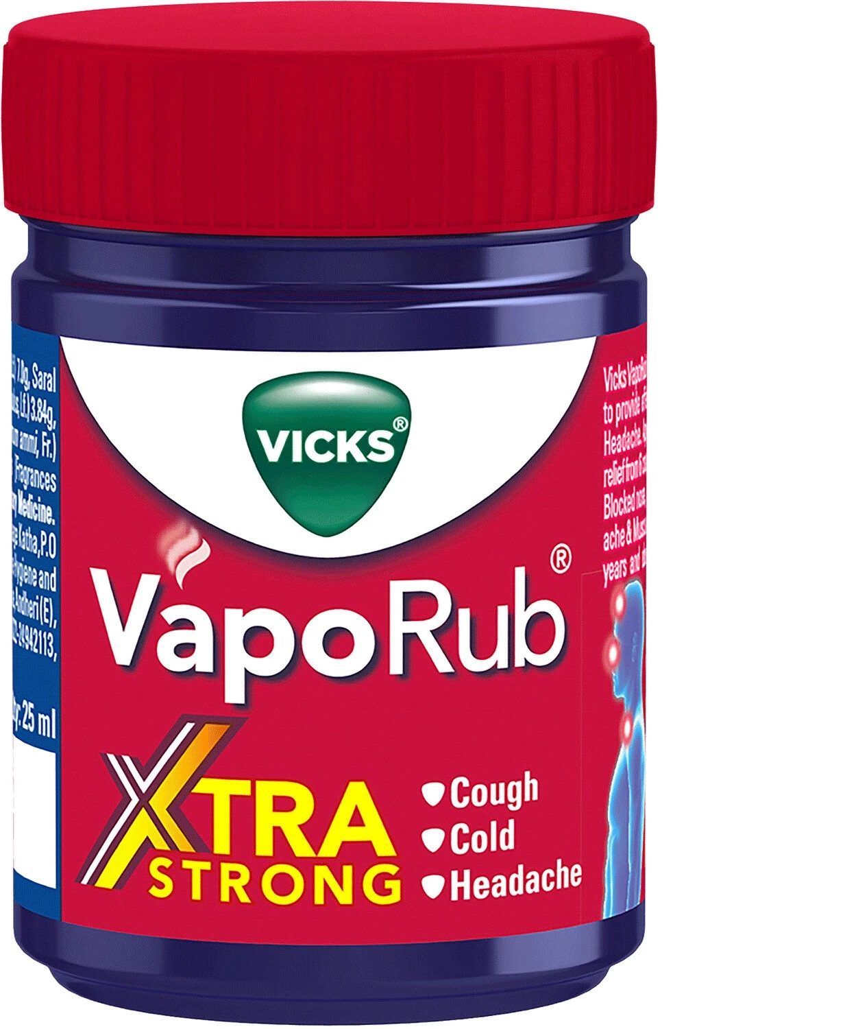 Vicks VapoRub Xtra Strong 50ml and Vicks Keychain Inhaler 3Pcs