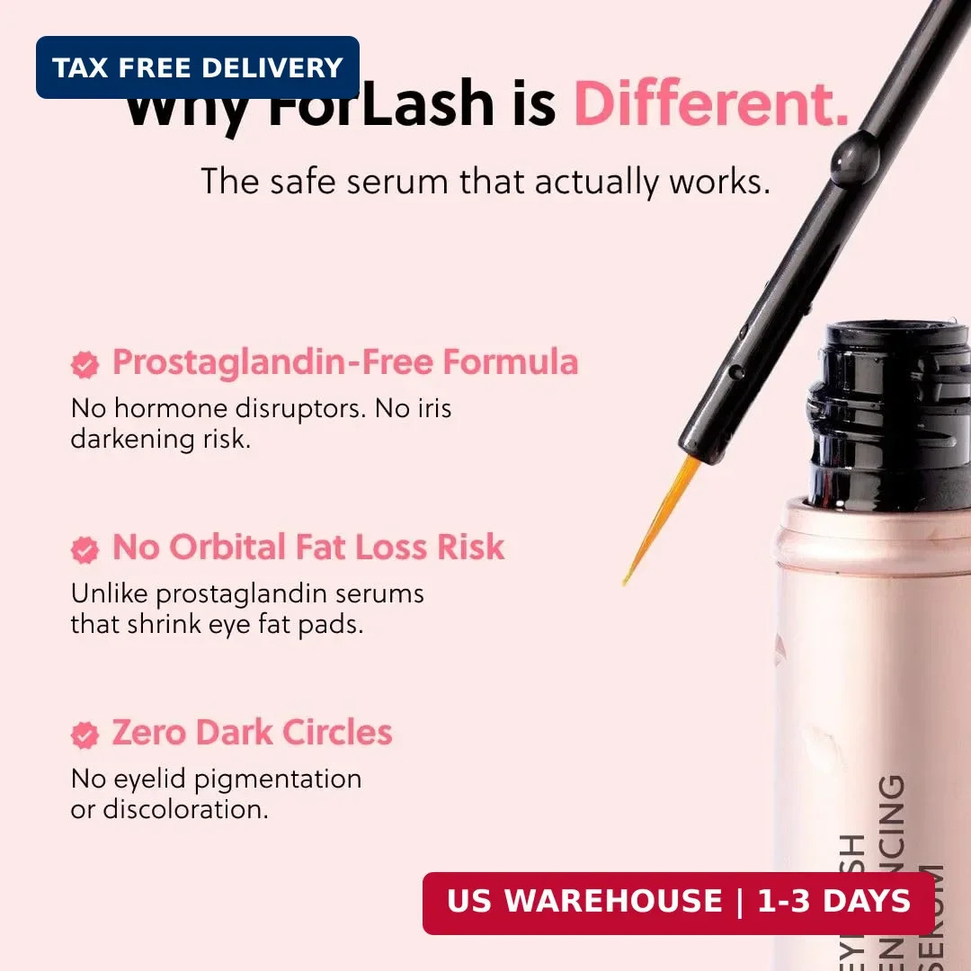 ForChics Eyelash Growth Serum – Prostaglandin-Free Lash Enhancing Serum for Long