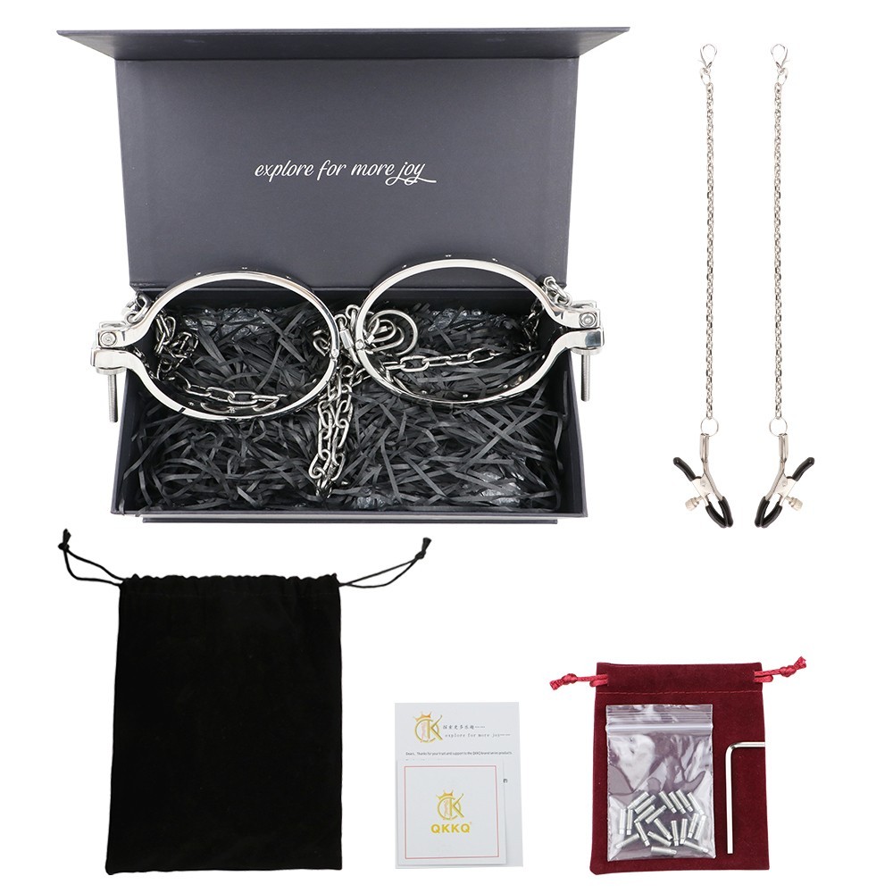 Female Chest Clamp With Stainless Steel Chain Breast Bondage Women Restrict