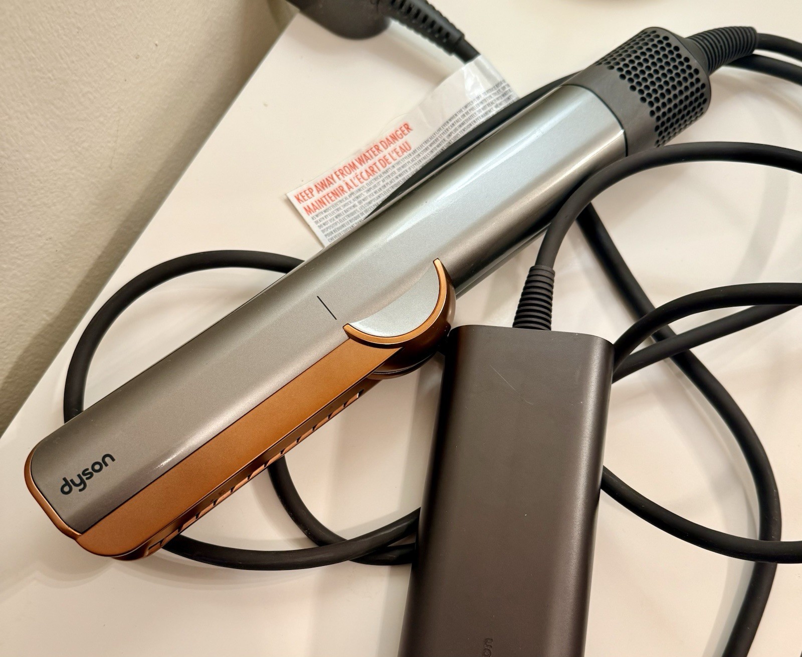 Dyson AirStrait Hair Straitener, Nickel/Copper, Used Once! (No box)