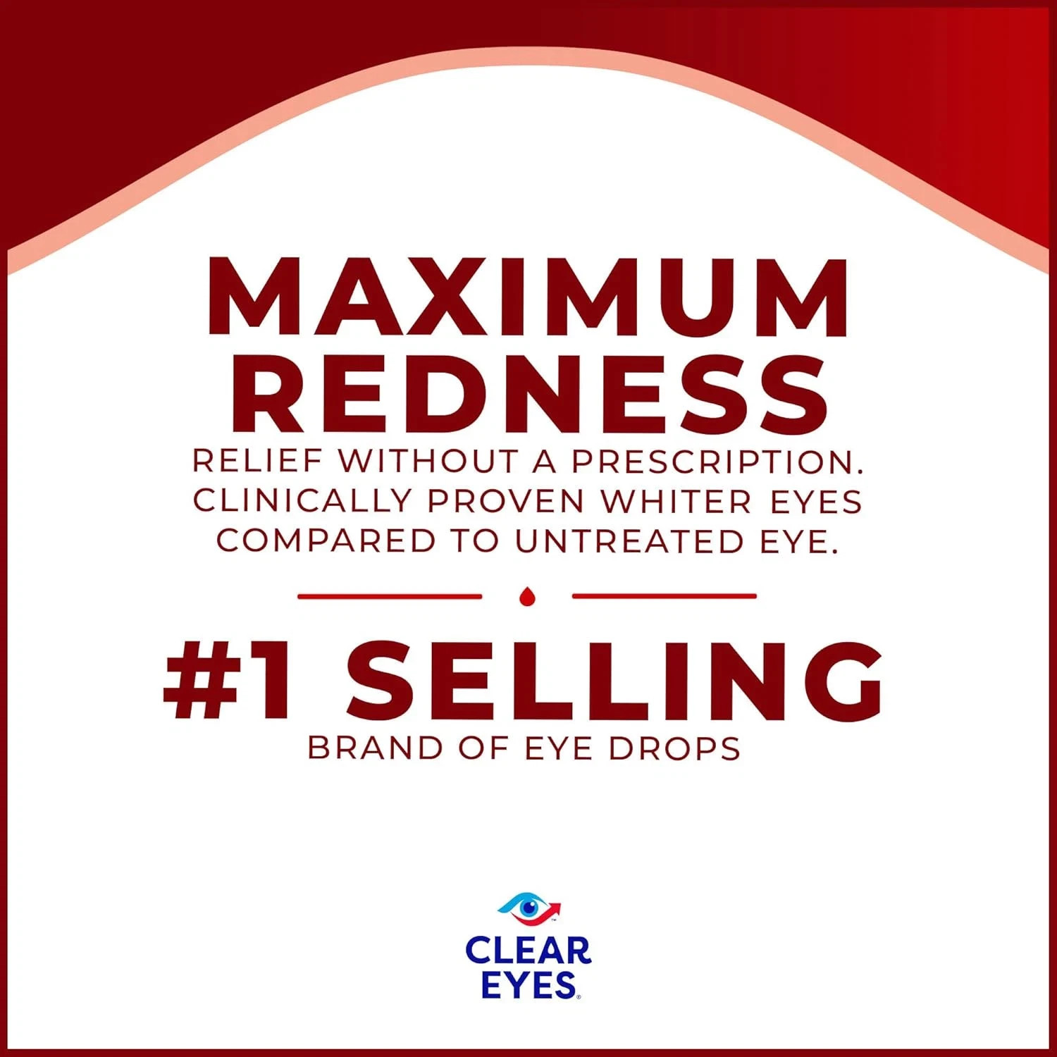 6 Pack Clear Eyes Maximum Strength Redness Relief Eye Drops 0.5 Oz Each