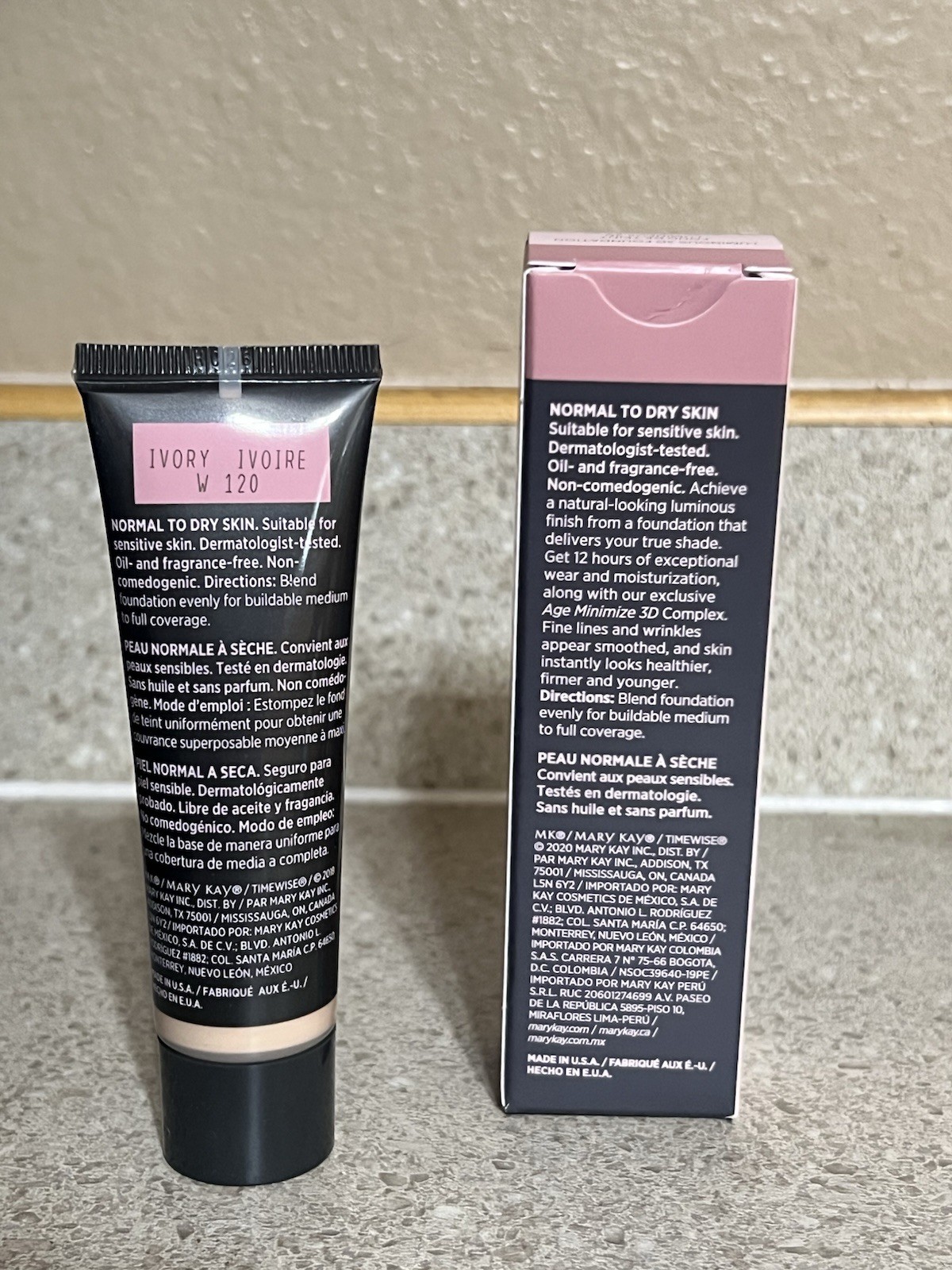 Mary Kay TimeWise Luminous 3D Foundation Ivory W 120 1 fl oz Oil-Free