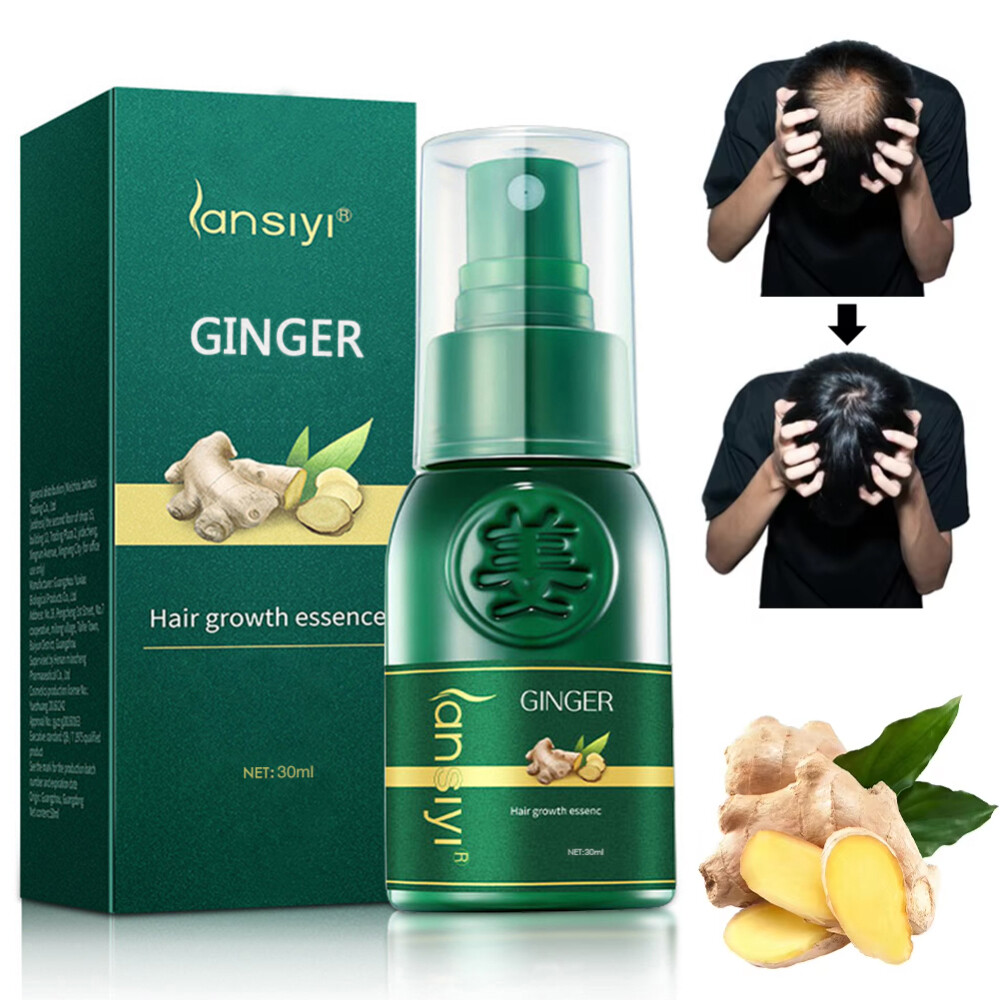 Herbal Ginger Hair Growth Spray Anti Hair Loss Treatment Dense Regrowth Essence.