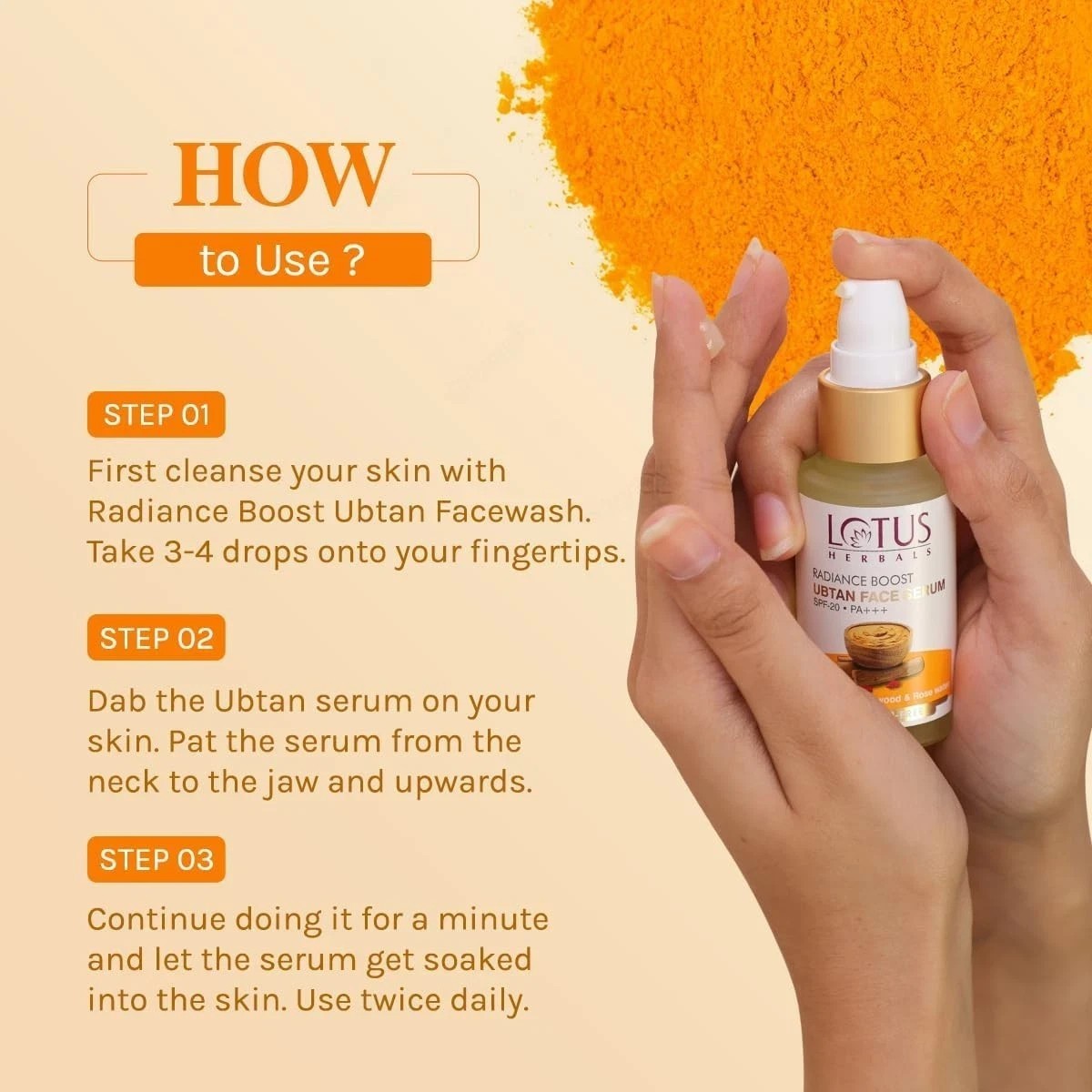 Lotus Herbals Radiance Boost Ubtan Face Serum Spf 20, 30ml