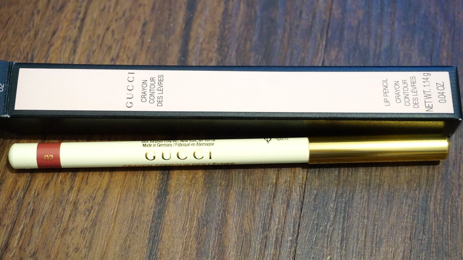 GUCCI CRAYON LIP PENCIL 1.14g (0.04oz.) TENDRE 02 NEW
