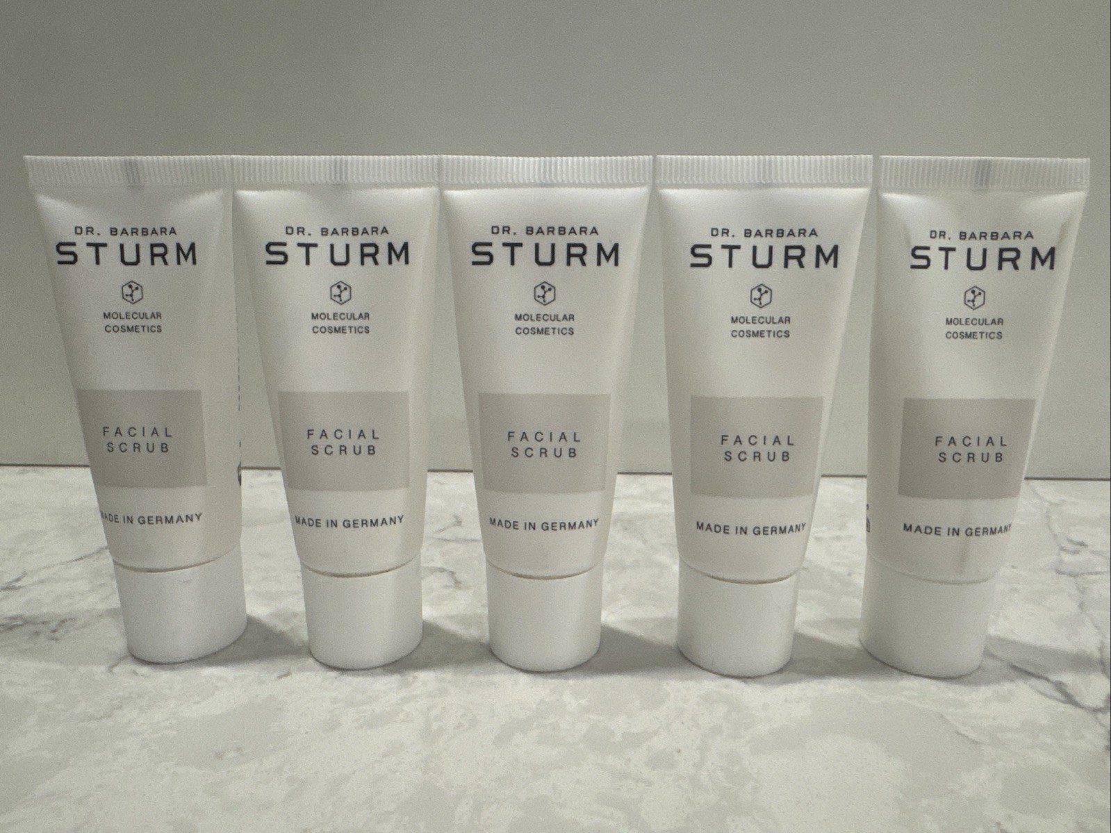 5 Dr. Barbara Sturm Facial Scrub Travel Sample Packets 20 ml / 0.67 oz each