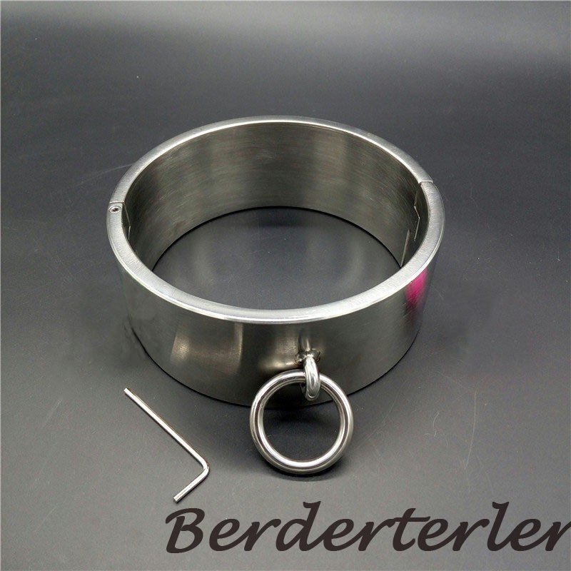 HOT Heavy Duty Height 6cm Stainless Steel Collar Metal Collar Fetish for Couples