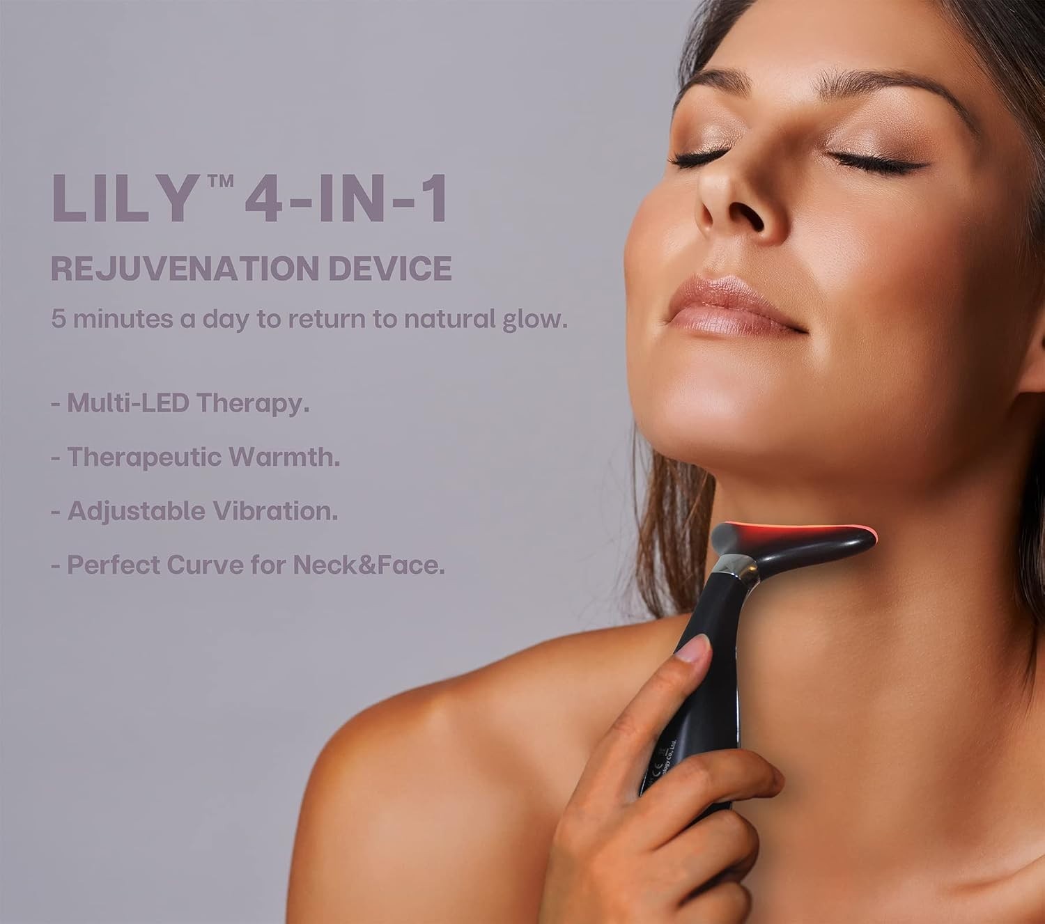 Frosted Black Neck & Face Rejuvenation Massager