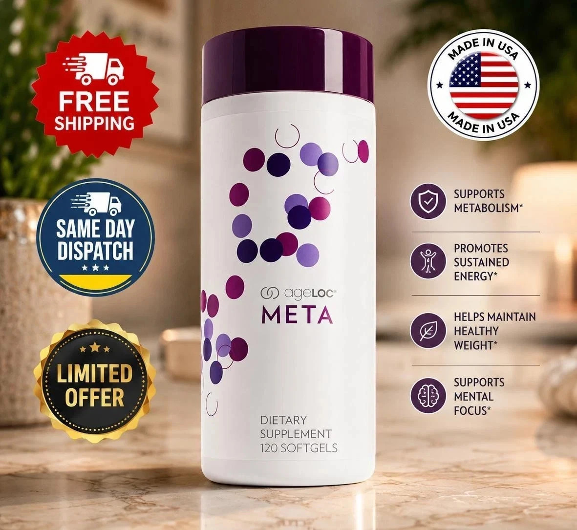 NU SKIN PHARMANEX ageLOC META Metabolism 120 Caps NEW-SEALED 08/2027