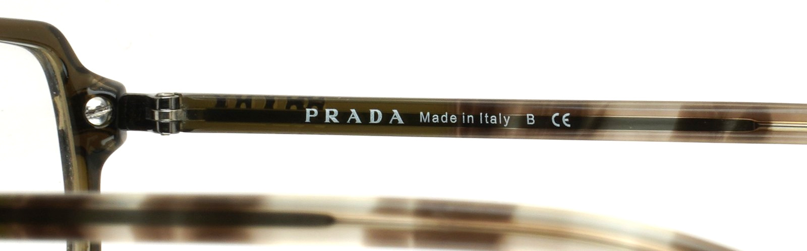 PRADA VPR04N-A 0AQ-1O1 Olive Mens Rectangle Full Rim Eyeglasses 55-17-140 B:32
