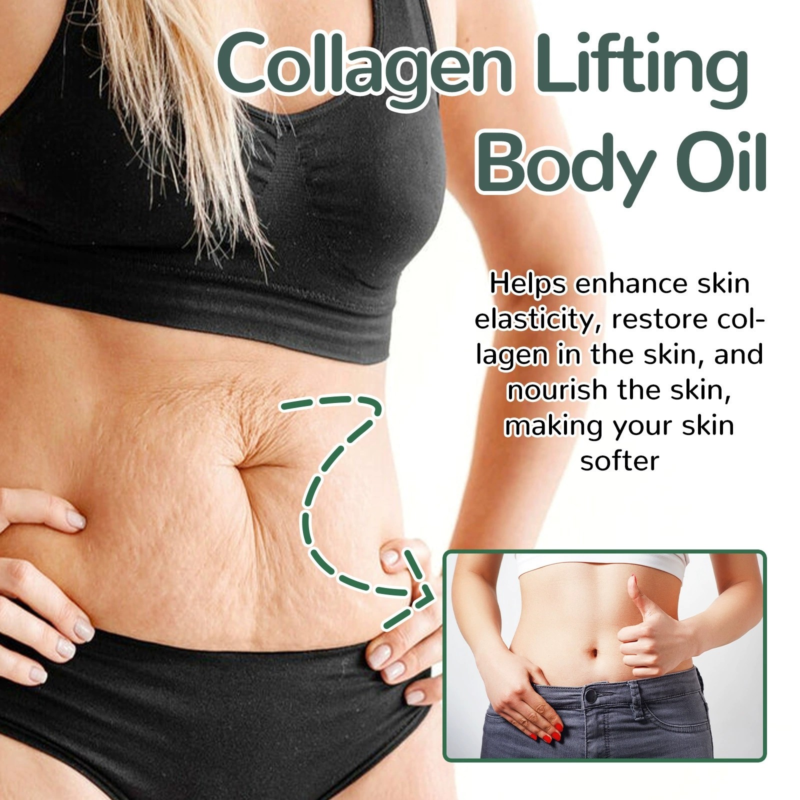 100ml Collagen Lifting Body Oil Anti Aging for Neck, Chest, Upper, Arms, Thighs