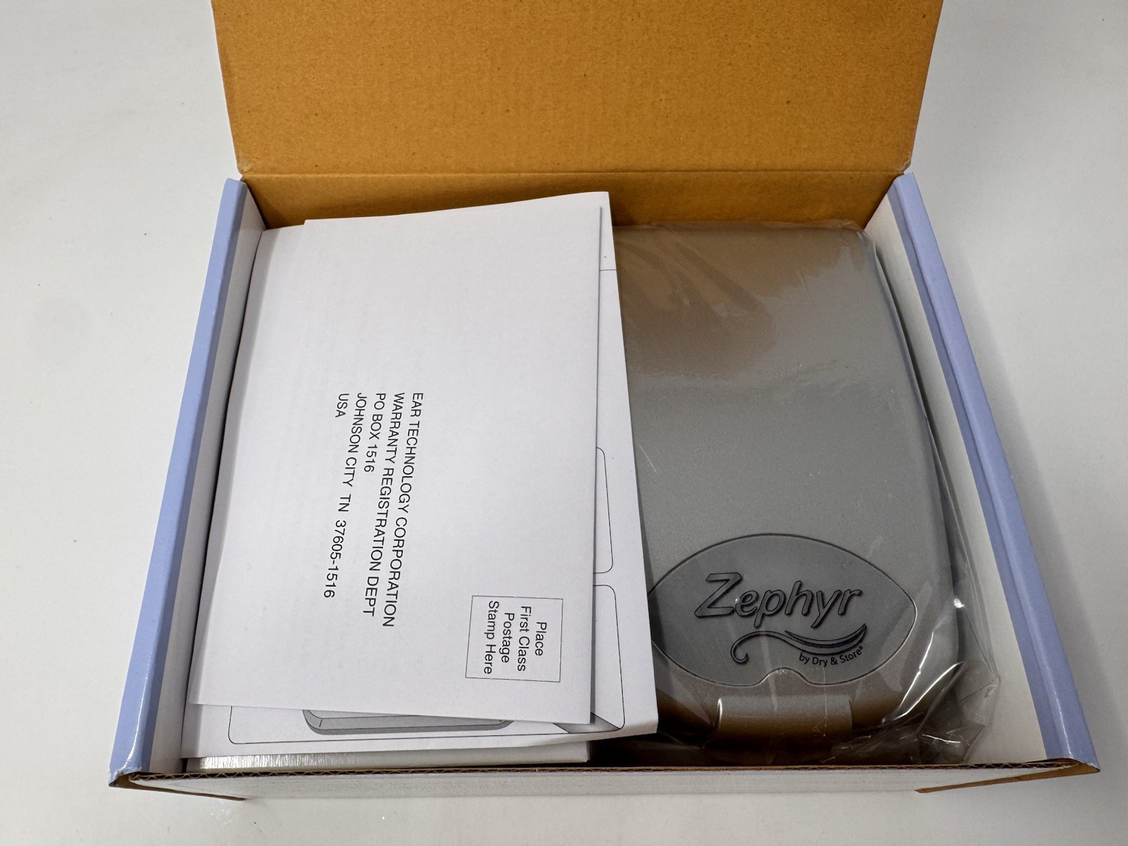Zephyr Dry & Store Hearing Aid Dryer Case Dehumidifier New In Box Unused
