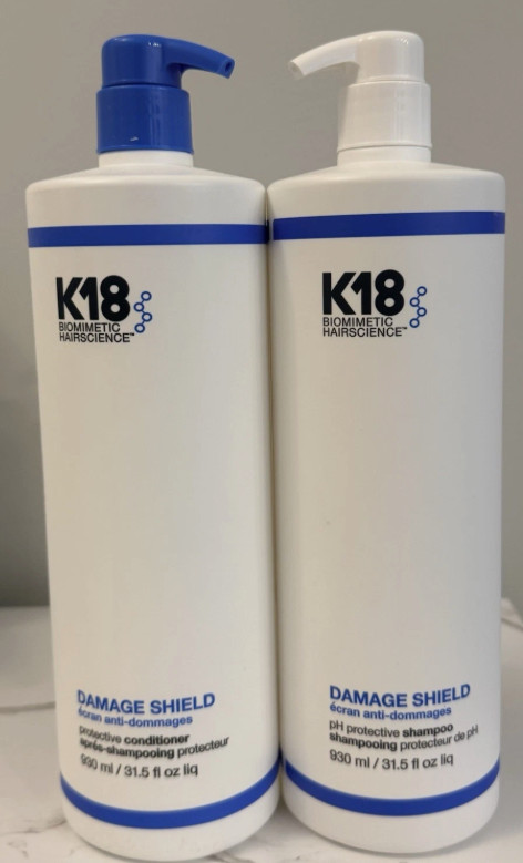 K18 Biomimetic Hairscience Damage Shield pH Protective Shampoo and Conditioner