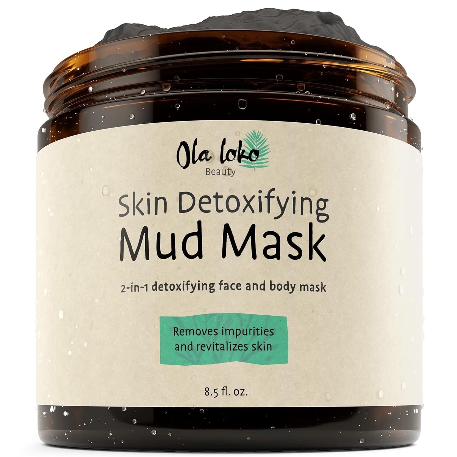 Ola Loko Skin Detoxifying Pure Clay Mud Mask – 8.5 fl oz/ Pack of 2, EXP 01/2025