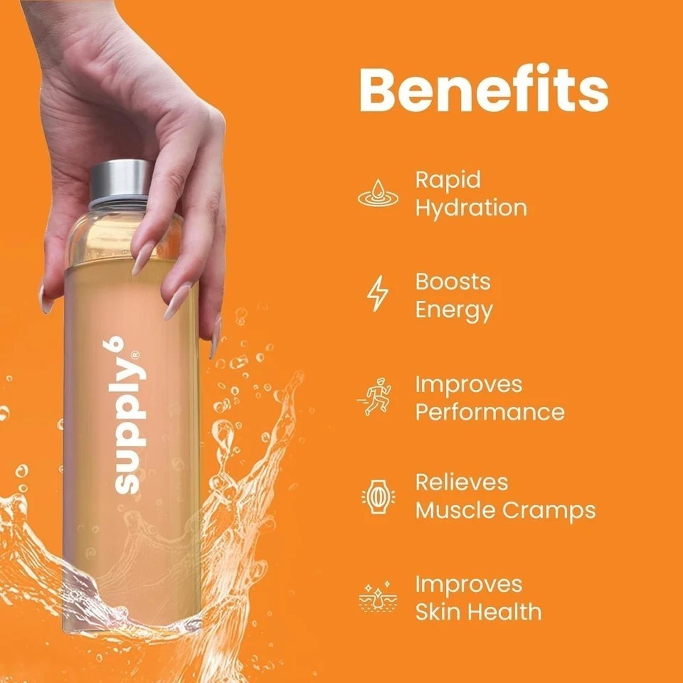 Supply6 Salts | Electrolyte Mix | Zero Added Sugar, (54 Servings, Mango)